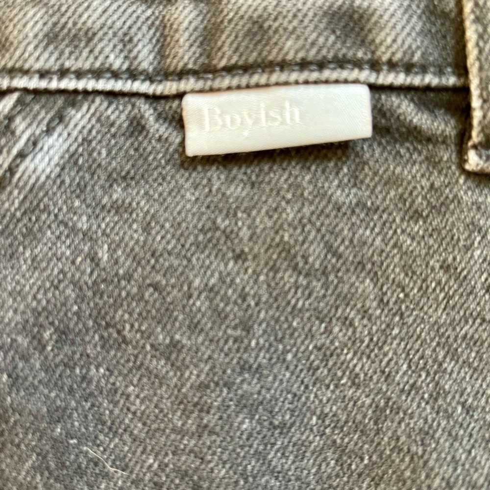 Free People BOYISH jeans The Mikey Moonstruck sz 25 black wash NWOT - Picture 12 of 14